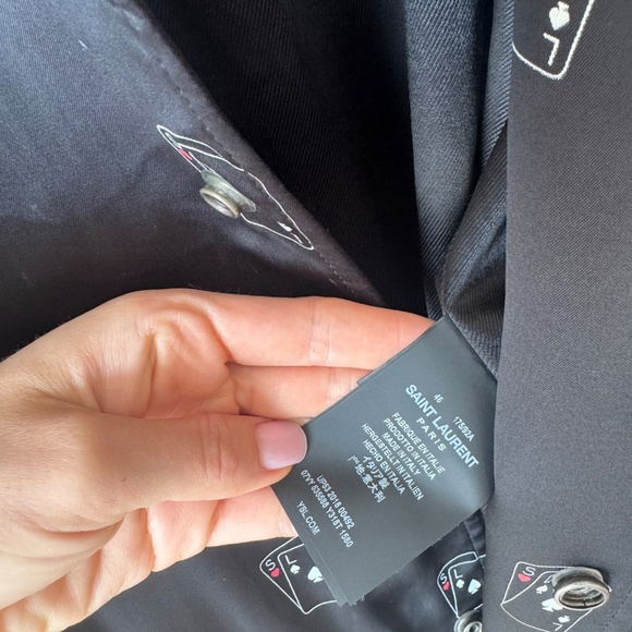 Saint Laurent Satin Bomber Jacket - Picture 4 of 5